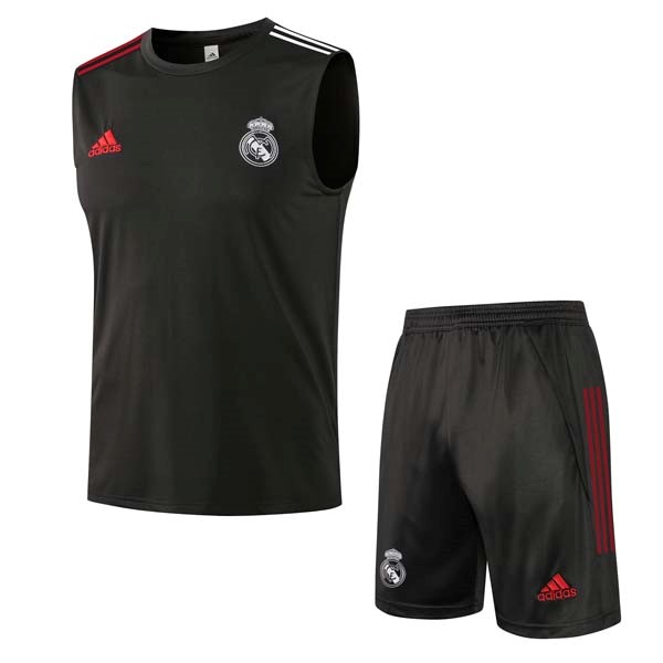 Camiseta Real Madrid Sin Mangas Conjunto Completo 2022 Negro